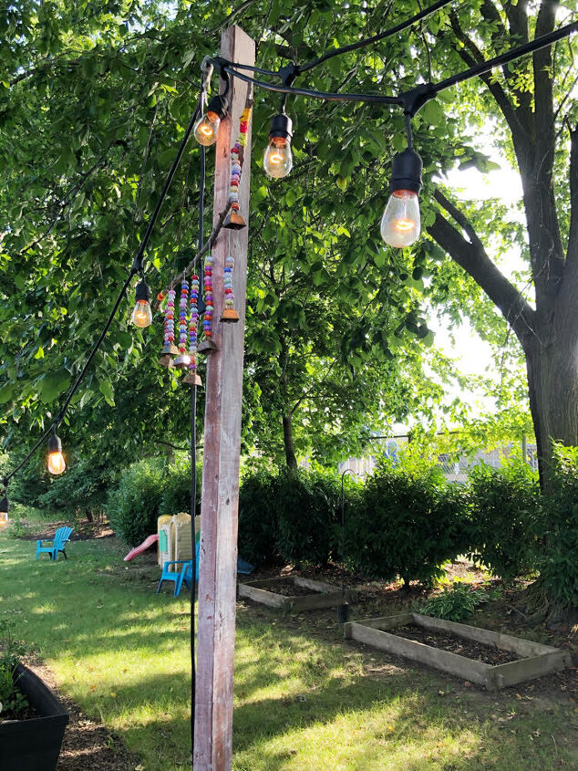 postes de luz para macetas de bricolaje