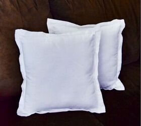 how to easily and cheaply make monogrammed grain sack pillows