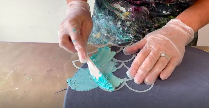 aprende una tcnica fcil de imitacin de azulejos que parece real, Extienda el adhesivo para baldosas