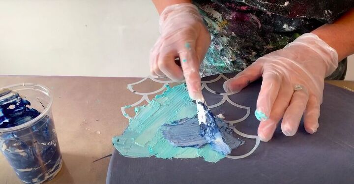 aprende una tcnica fcil de imitacin de azulejos que parece real, A adir m s adhesivo para baldosas