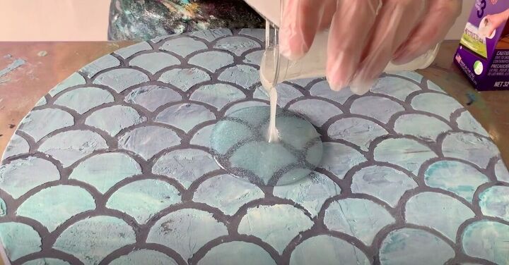 aprende una tcnica fcil de imitacin de azulejos que parece real, A adir resina