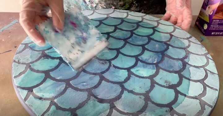 aprenda uma tcnica fcil de azulejos falsos que parece real, espalhe a resina