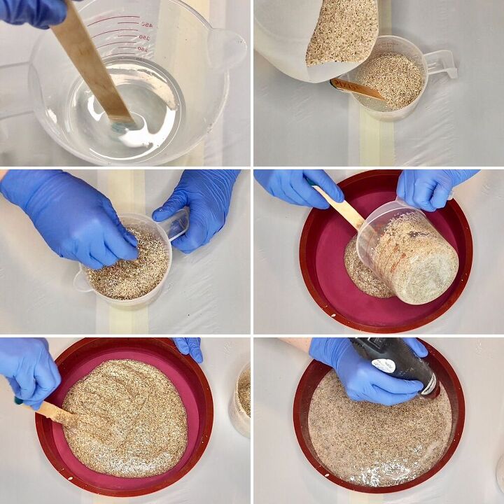 resin ocean and miami sand clock