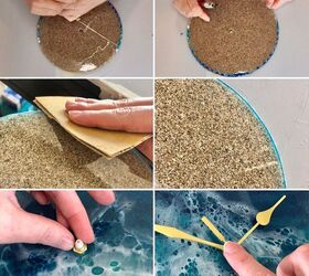 resin ocean and miami sand clock