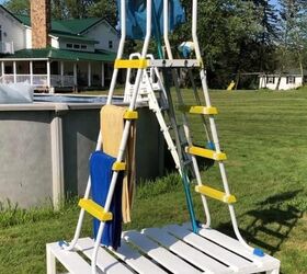 pool ladder organizer