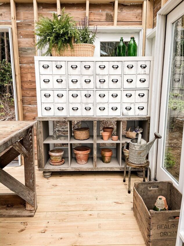 s 11 ways to make vintage decor using items your probably already own, Turn your IKEA cabinet into a faux apothecary cabinet