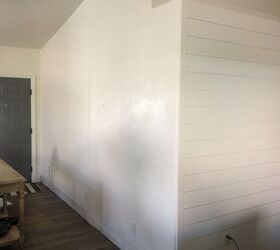 the easy formula to space your board batten wall, flat and shiplap white walls meet at corner