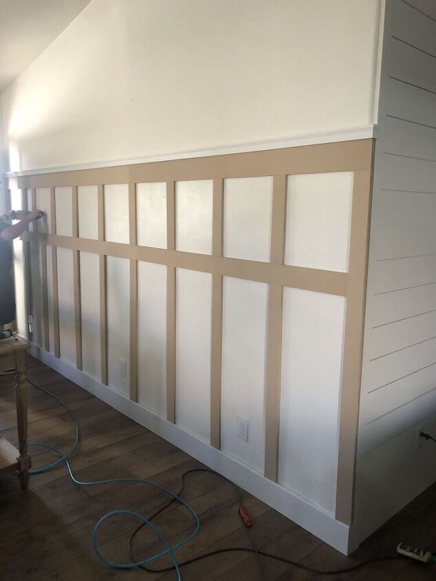 the easy formula to space your board batten wall, bare wood board and batten