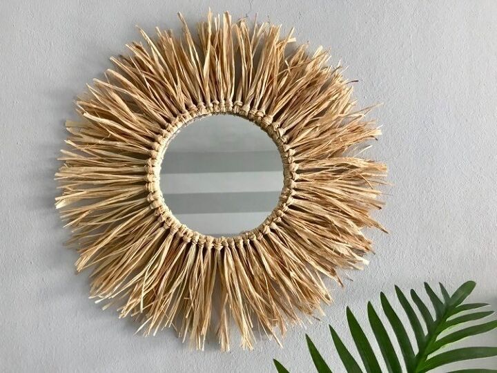 raffia mirror diy amazing boho decor
