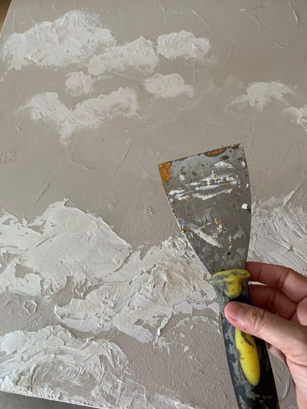 Joint Compund Texture DIY Joint Compound + Paint Sample Art | Hometalk
