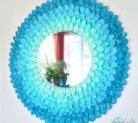 s diy decor ideas, Create a spring ombre spoon mirror sure to brighten any room