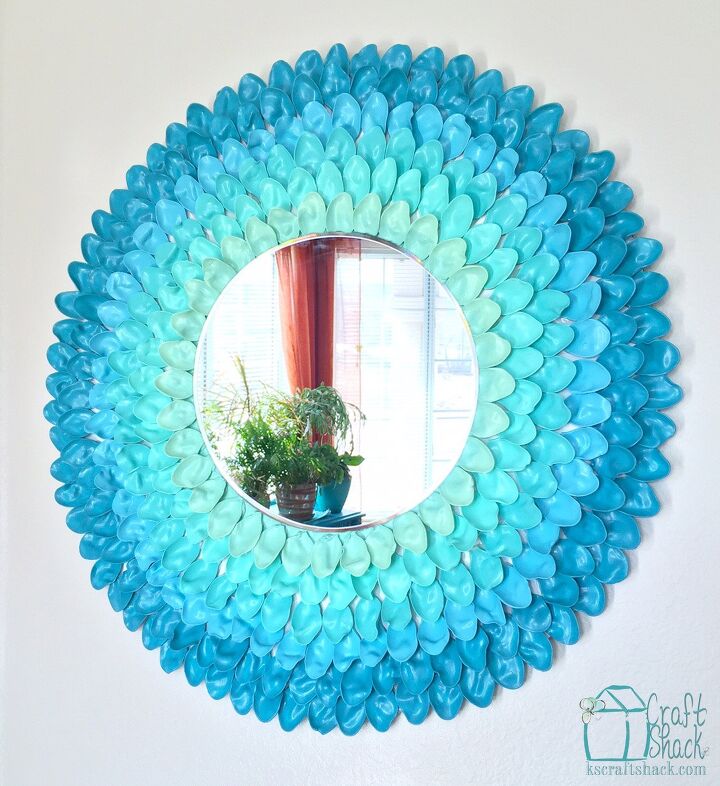 20 hermosas ideas de decoracin diy que son lo suficientemente buenas para vender en, Espejo Floral Ombre de Primavera