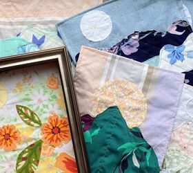 s diy decor ideas, Use up scrap fabric to make mini tapestries