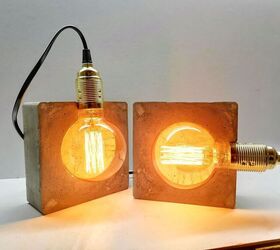 s diy decor ideas, Learn how to make a unique concrete table lamp