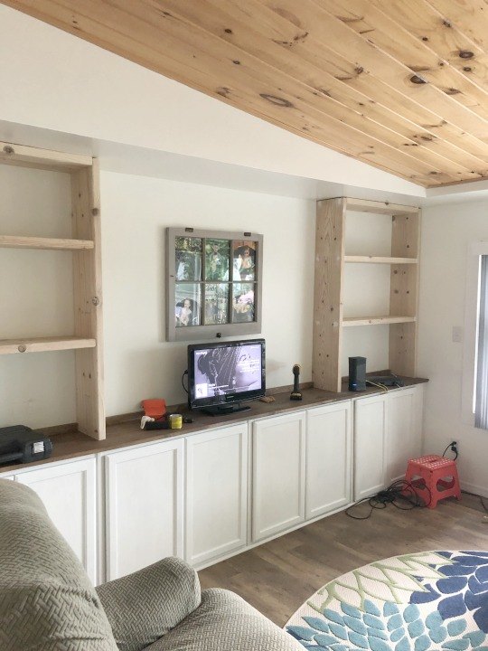using stock upper cabinets for built ins