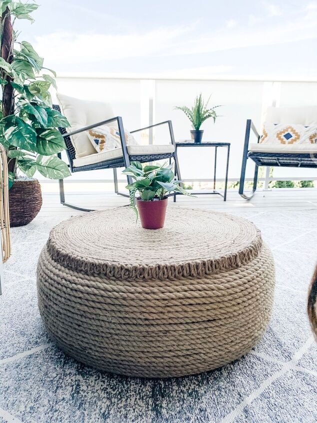 diy tire rope ottoman