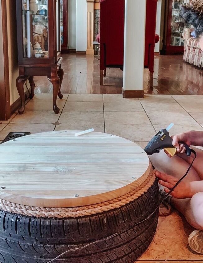 diy tire rope ottoman