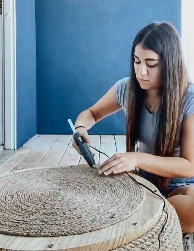 diy tire rope ottoman