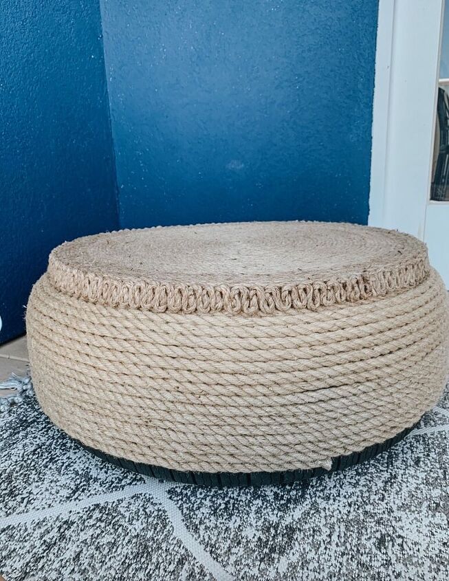 diy tire rope ottoman