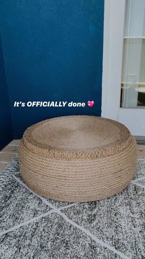 diy tire rope ottoman
