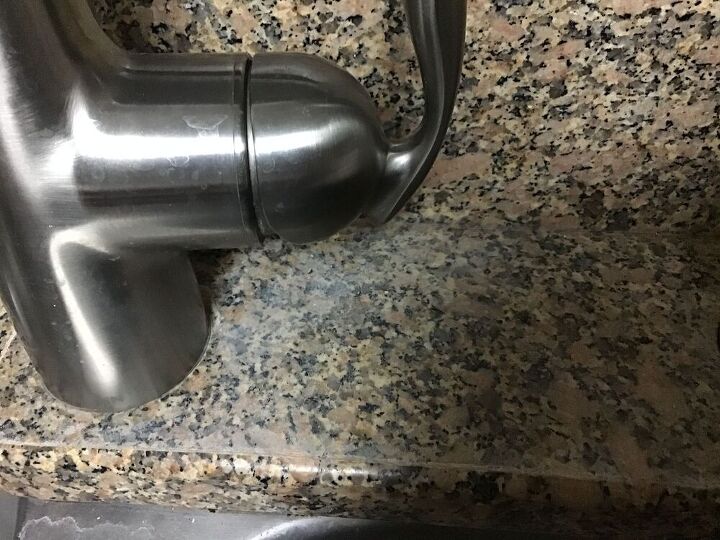 q how can i restore white marks made from mrclean sponge on my granite