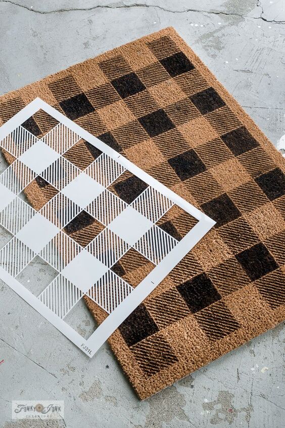 how to whip up a charming buffalo checked front doormat in minutes