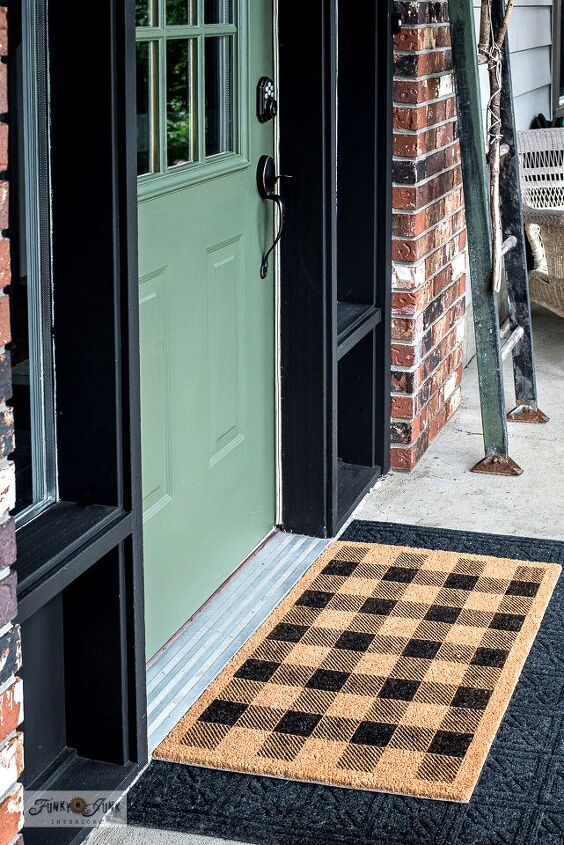 how to whip up a charming buffalo checked front doormat in minutes