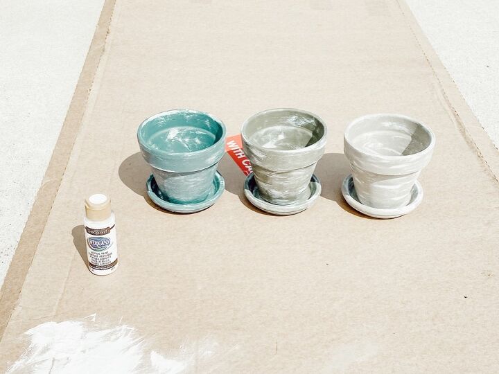 como pintar e envelhecer vasos de terracota, Apar ncia final ap s a pintura a seco