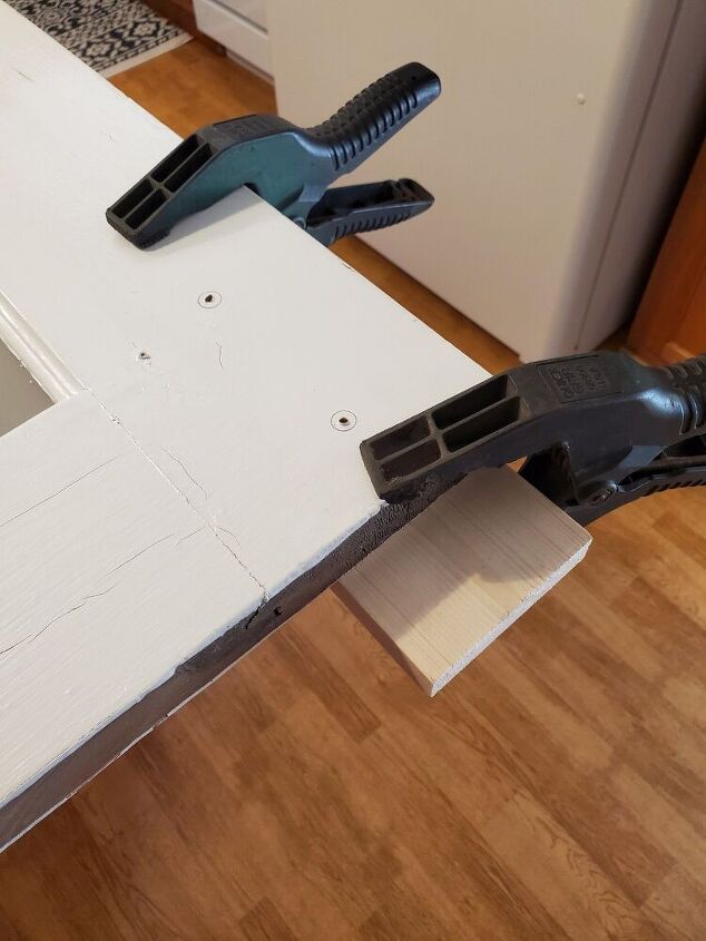 turn an antique door into a barn door