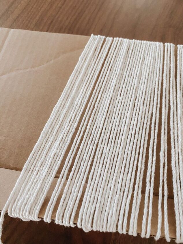 diy boho art, Wrapping the yarn