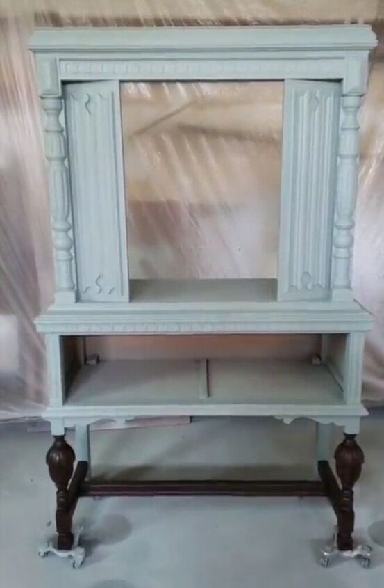 blind oak cabinet makeover