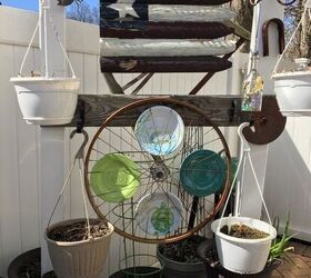 s 12 reason why you really shouldn t toss that old bicycle, Backyard Bicycle Wheel Upcycle