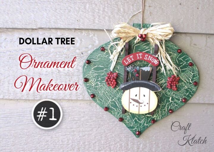 dollar tree ornament makeover 1 mueco de nieve rstico