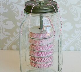 17 brilliant ways crafters keep their craft rooms organized, Store your twine in style with these mason jar organizers