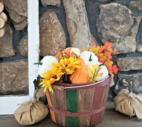 painted fall harvest basket diy