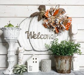 s start planning your prettiest fall porch yet with these 10 ideas, DIY Fall Foam Board Farmhouse Pumpkin