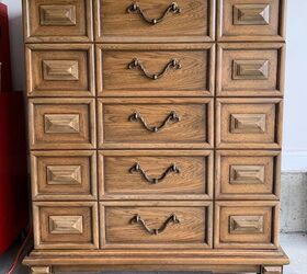 She picked out 6 paint colors to create this incredible dresser look