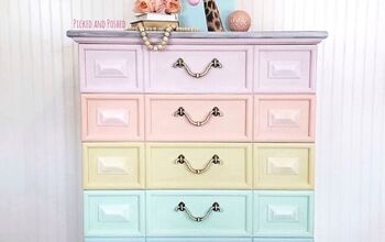 Pastel Rainbow Furniture Makeover