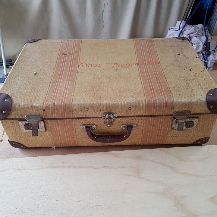 como hacer una mesa de maleta vintage