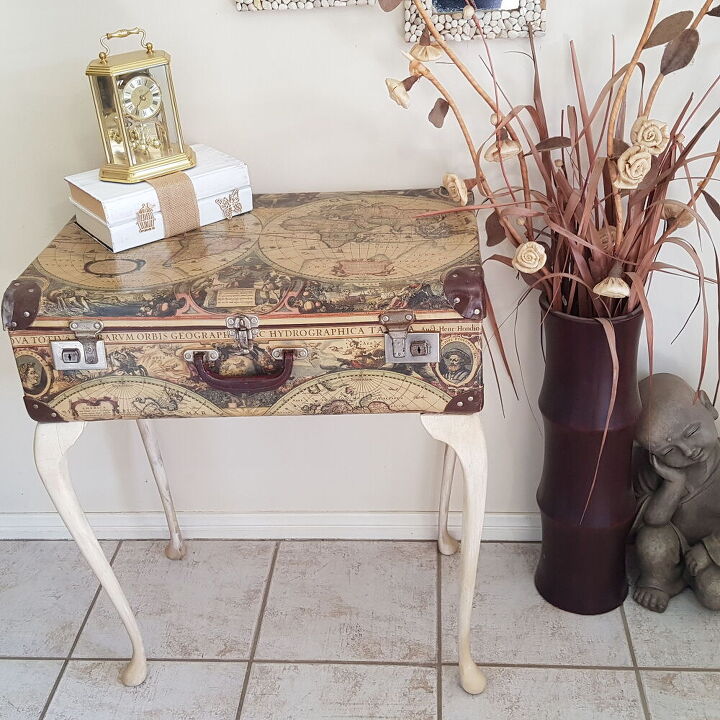 how to make a vintage suitcase table