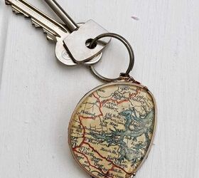 upcycle broken eyegasses into a personalized map keychain