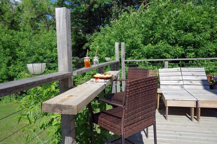 bar top deck railing with the last piece of grandpa s oak