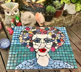 how to use up your old broken china to make a unique mosaic table, Piqueassiette table