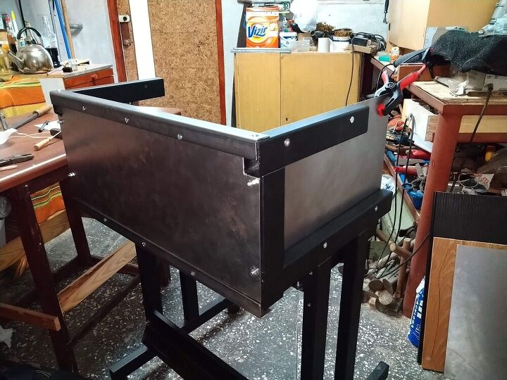 how i ve turned an old steel desk into nice barbeque
