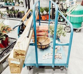 string light patio refresh, Shopping for all the materials