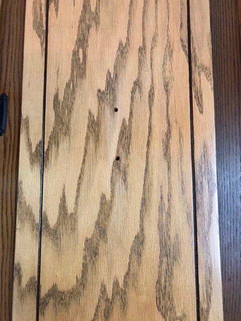 q need ideas to cover up holes from cupboard door handle