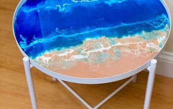 Design a Tray Table With Resin Ocean Art