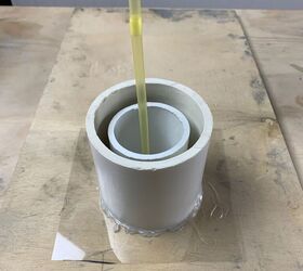 make a silicone concrete planter mold from pvc