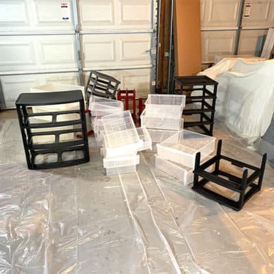 how to paint plastic drawers