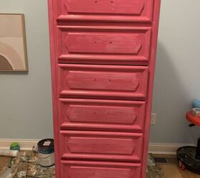 lingerie chest makeover in hot pink